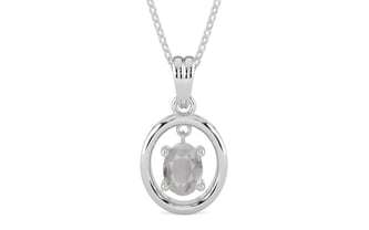 Sterling Silver Ceylon White Sapphire Pendant Prime Quality (P2)