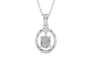 Sterling Silver Ceylon White Sapphire Pendant Prime Quality (P2)