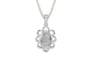 Sterling Silver Ceylon White Sapphire Pendant Prime Quality (P3)