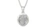 Sterling Silver Ceylon White Sapphire Pendant Prime Quality (P8)