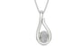Sterling Silver Ceylon White Sapphire Pendant Prime Quality (P9)