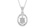 Sterling Silver Ceylon White Sapphire Pendant Rare Quality (P2)