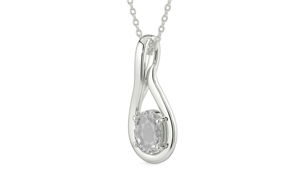 Sterling Silver Ceylon White Sapphire Pendant Rare Quality (P9)