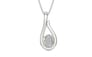 Sterling Silver Ceylon White Sapphire Pendant Rare Quality (P9)