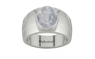 Sterling Silver Ceylon White Sapphire Ring Fine Quality (R1)