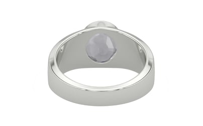 Sterling Silver Ceylon White Sapphire Ring Fine Quality (R10)