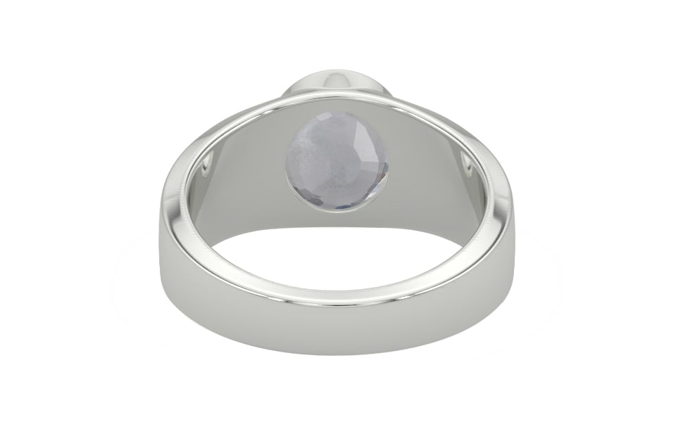 Sterling Silver Ceylon White Sapphire Ring Fine Quality (R10)