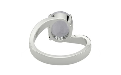 Sterling Silver Ceylon White Sapphire Ring Fine Quality (R2)