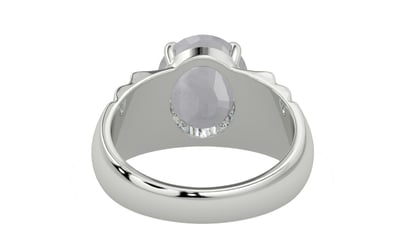 Sterling Silver Ceylon White Sapphire Ring Fine Quality (R4)