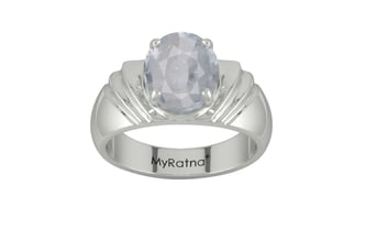 Sterling Silver Ceylon White Sapphire Ring Fine Quality (R4)