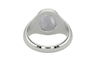 Sterling Silver Ceylon White Sapphire Ring Fine Quality (R7)