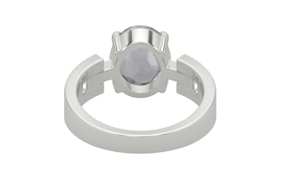 Sterling Silver Ceylon White Sapphire Ring Fine Quality (R8)