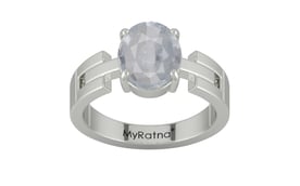 Sterling Silver Ceylon White Sapphire Ring Fine Quality (R8)