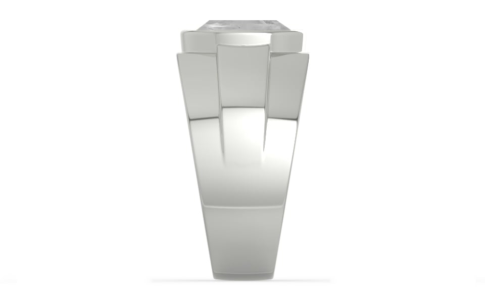 Sterling Silver Ceylon White Sapphire Ring Limited Quality (R1)