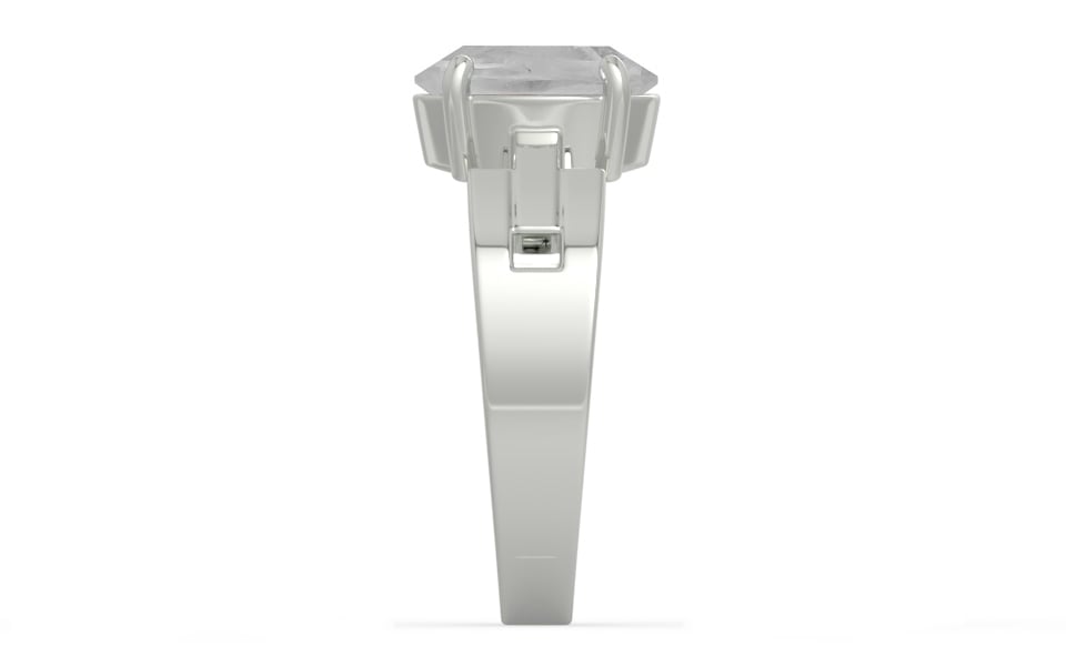 Sterling Silver Ceylon White Sapphire Ring Limited Quality (R8)