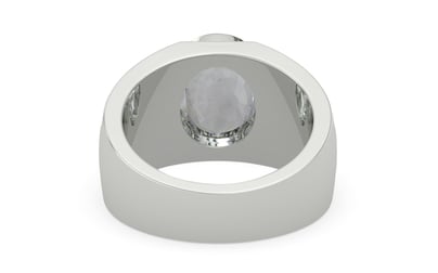Sterling Silver Ceylon White Sapphire Ring Prime Quality (R1)
