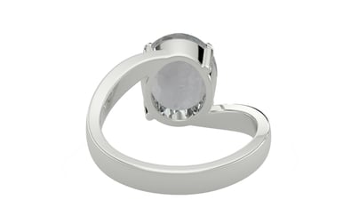 Sterling Silver Ceylon White Sapphire Ring Prime Quality (R2)