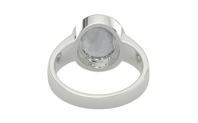Sterling Silver Ceylon White Sapphire Ring Prime Quality (R3)