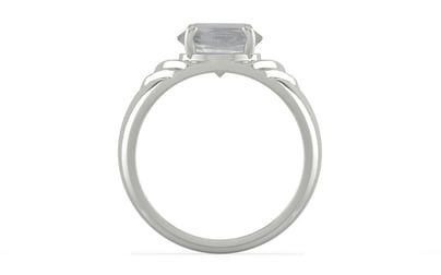 Sterling Silver Ceylon White Sapphire Ring Prime Quality (R4)