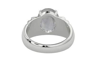 Sterling Silver Ceylon White Sapphire Ring Prime Quality (R4)