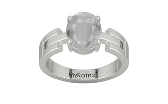 Sterling Silver Ceylon White Sapphire Ring Prime Quality (R8)