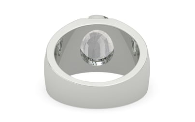 Sterling Silver Ceylon White Sapphire Ring Rare Quality (R1)