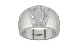 Sterling Silver Ceylon White Sapphire Ring Rare Quality (R1)