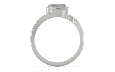 Sterling Silver Ceylon White Sapphire Ring Rare Quality (R2)