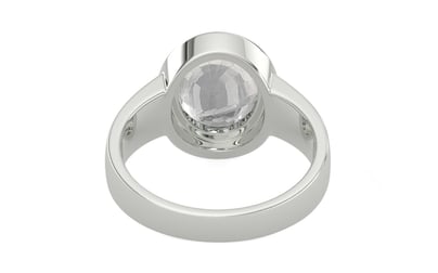 Sterling Silver Ceylon White Sapphire Ring Rare Quality (R3)