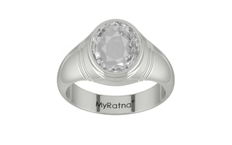 Sterling Silver Ceylon White Sapphire Ring Rare Quality (R7)