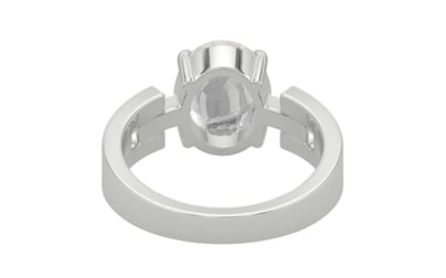 Sterling Silver Ceylon White Sapphire Ring Rare Quality (R8)