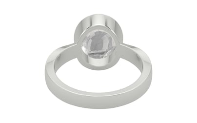 Sterling Silver Ceylon White Sapphire Ring Rare Quality (R9)