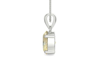 Sterling Silver Ceylon Yellow Sapphire Pendant Fine Quality (P10)