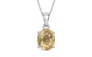 Sterling Silver Ceylon Yellow Sapphire Pendant Fine Quality (P10)