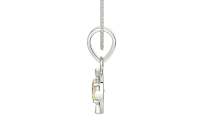 Sterling Silver Ceylon Yellow Sapphire Pendant Fine Quality (P11)