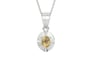 Sterling Silver Ceylon Yellow Sapphire Pendant Fine Quality (P11)