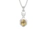 Sterling Silver Ceylon Yellow Sapphire Pendant Fine Quality (P6)