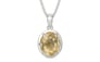 Sterling Silver Ceylon Yellow Sapphire Pendant Fine Quality (P8)