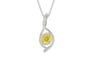 Sterling Silver Ceylon Yellow Sapphire Pendant Limited Quality (P1)