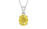 Sterling Silver Ceylon Yellow Sapphire Pendant Limited Quality (P10)