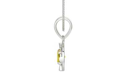 Sterling Silver Ceylon Yellow Sapphire Pendant Limited Quality (P11)