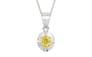Sterling Silver Ceylon Yellow Sapphire Pendant Limited Quality (P11)