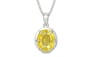 Sterling Silver Ceylon Yellow Sapphire Pendant Limited Quality (P8)