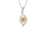 Sterling Silver Ceylon Yellow Sapphire Pendant Prime Quality (P1)