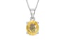 Sterling Silver Ceylon Yellow Sapphire Pendant Prime Quality (P10)