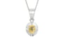 Sterling Silver Ceylon Yellow Sapphire Pendant Prime Quality (P11)