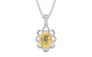 Sterling Silver Ceylon Yellow Sapphire Pendant Prime Quality (P3)