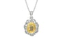 Sterling Silver Ceylon Yellow Sapphire Pendant Prime Quality (P5)