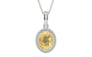 Sterling Silver Ceylon Yellow Sapphire Pendant Prime Quality (P7)
