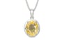 Sterling Silver Ceylon Yellow Sapphire Pendant Prime Quality (P8)